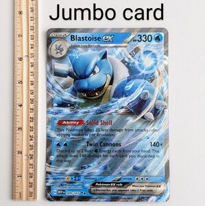 JUMBO Pokemon 151 Blastoise 009 Promo card from Blooming Waters 💦 Pokemon Card